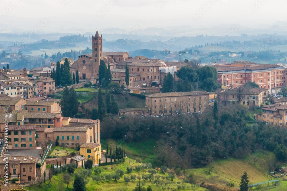 Obraz premium Medieval city of Siena, Italy