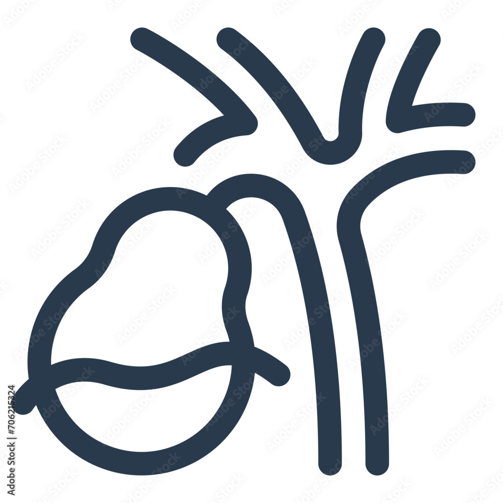 Anatomical Gallbladder Vector Icon Illustration Anatomical Gallbladder Vector Icon Illustration