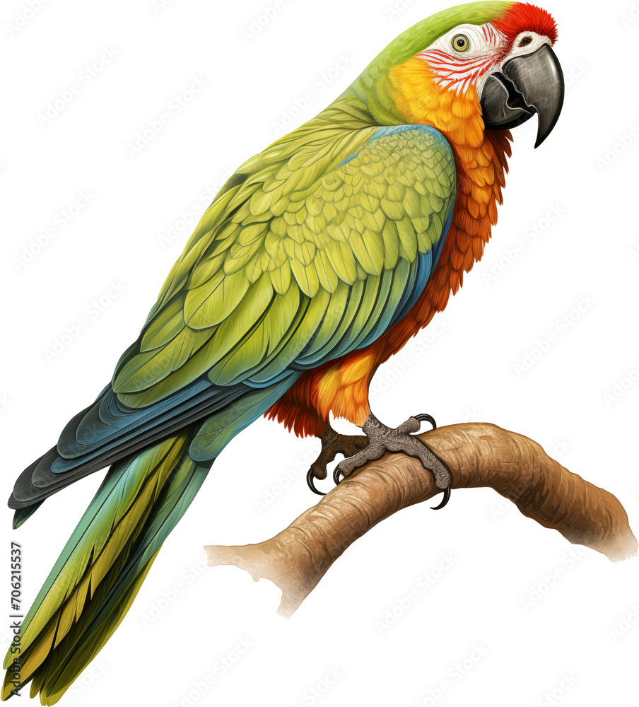 Vibrant Visions: The Parrot Illustration