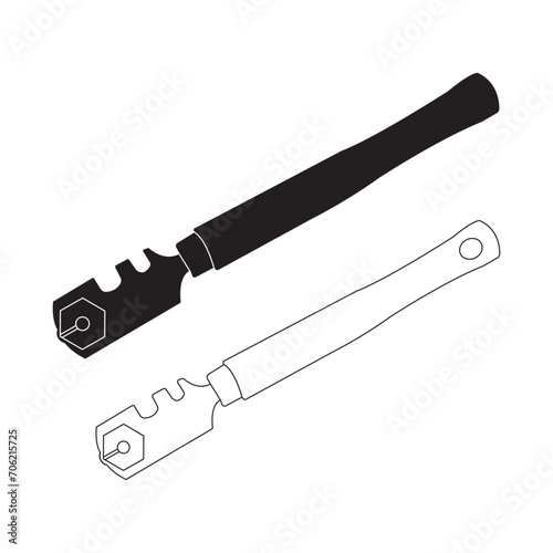 Glass cutter icon