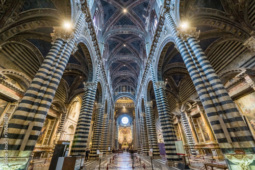 Medieval city of Siena, Italy