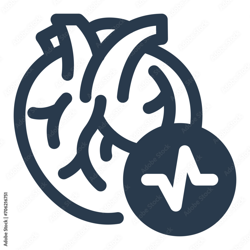 Cardiac Heart Vector Icon Illustration Anatomy Cardiac Heart Vector Icon Illustration Anatomy