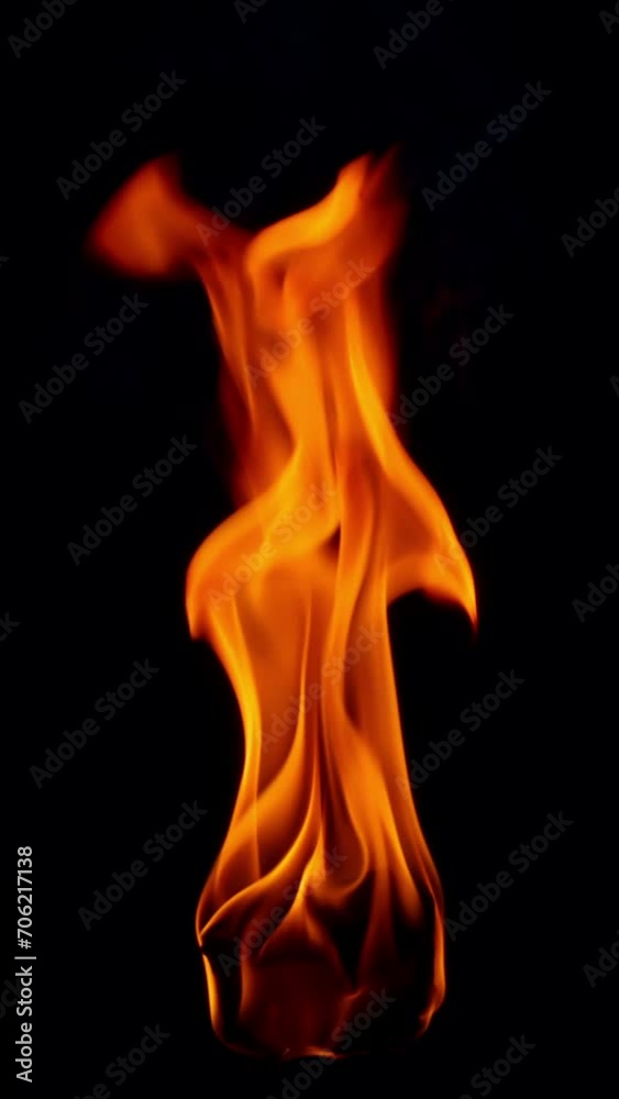 Fire Torch ignition - burning red-orange hot flame - fiery elements isolated on a black background. Real Slow Motion Fire Fire Torch ignition - burning red-orange hot flame - fiery elements isolated on a black background. Real Slow Motion Fire