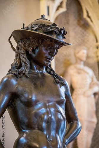 Fotografie Statue of David by Donatello in Florence, Italy