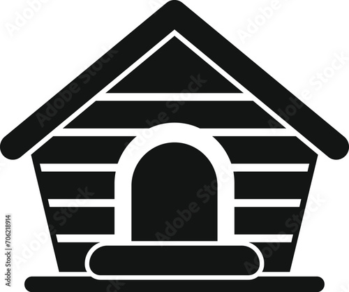 Outdoor pet kennel icon simple vector. Outdoor space. Home cabin