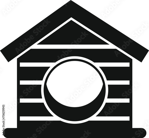 Residence dog kennel icon simple vector. Creature home. Twine structure