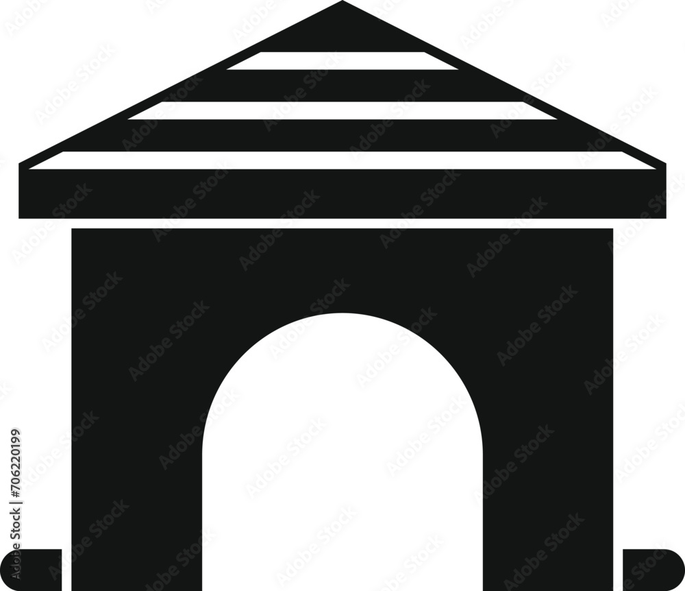 Home dwelling creature icon simple vector. Dog kennel. Outdoor space Home dwelling creature icon simple vector. Dog kennel. Outdoor space