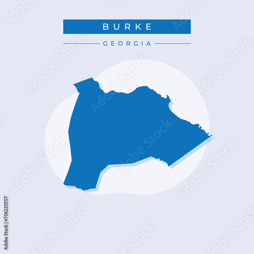 Vector illustration vector of Burke map Georgia