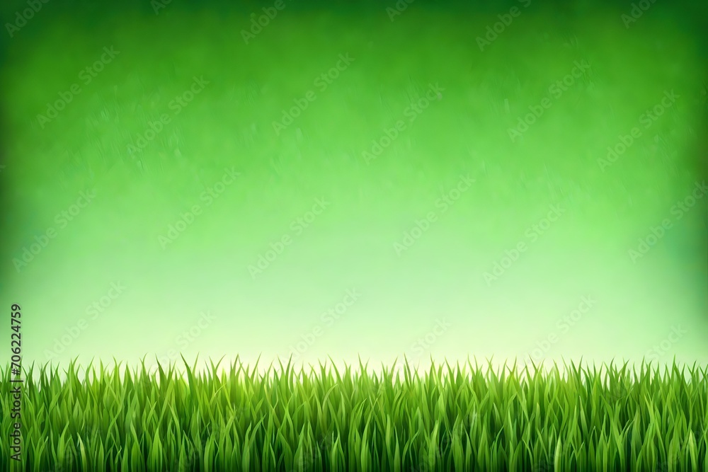 Fototapeta premium Green Grass Borders With Isolated Transparent Background With Gradient Mesh, Vector Illustration
