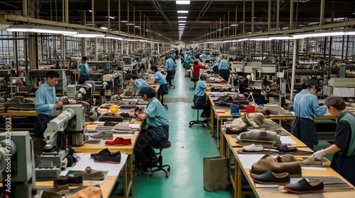 Shoe factory. Light industry © cherezoff