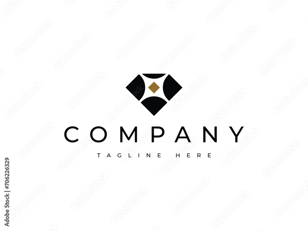 Fototapeta premium luxury diamond jewelry logo design