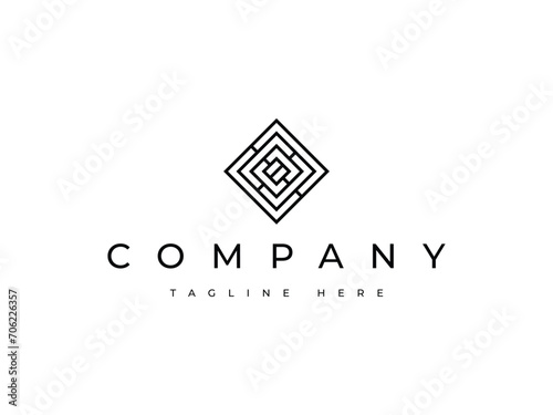modern and minimal tile ceramic floor logo design