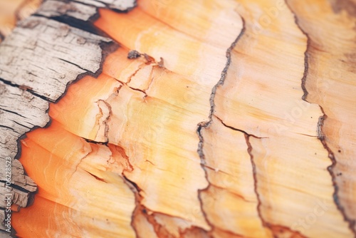 freshly gnawed wood texture close-up photo