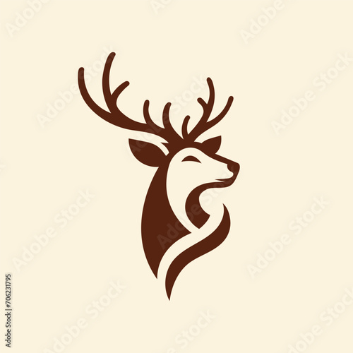 Creative deer or abstract animal logo design concept suitable for company logo photo