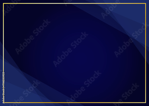 青の抽象ラインフレーム背景