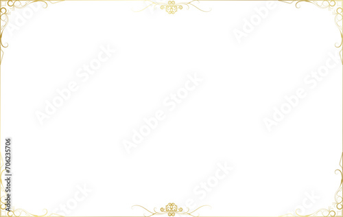 Golden message box, Thai pattern, chat, lecture area Free space for text