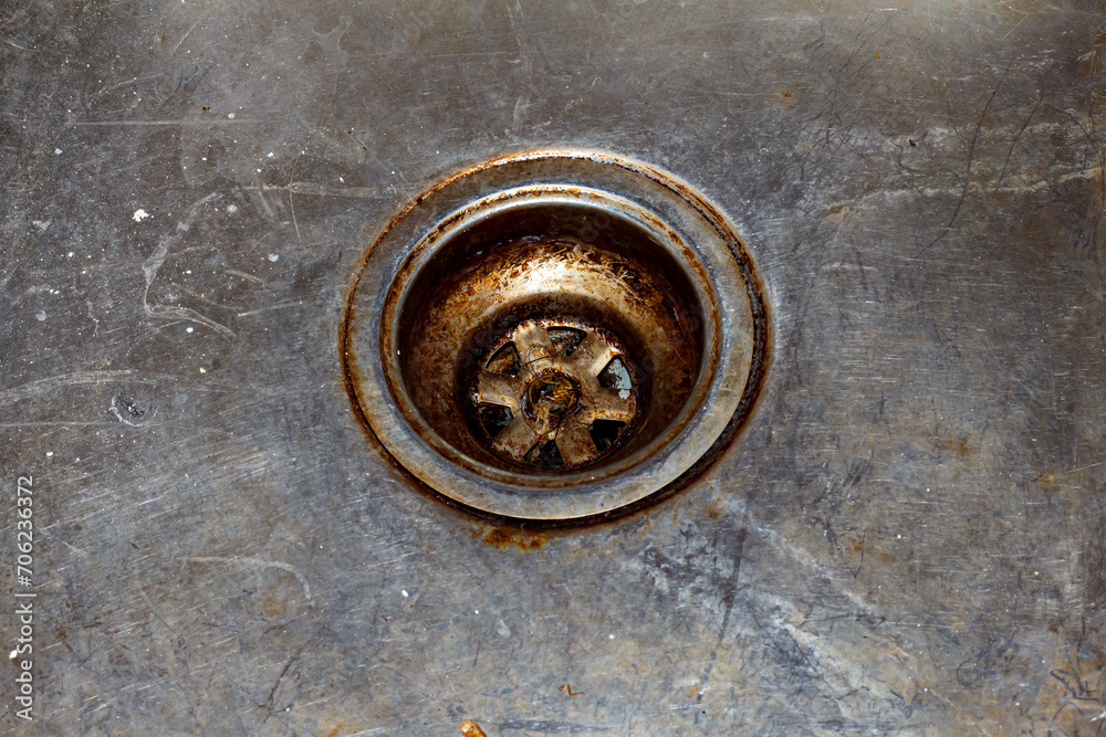 Very dirty drain in kitchen sink Very dirty drain in kitchen sink