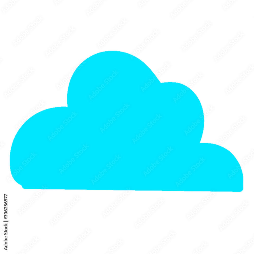 blue cloud on white background. blue cloud on white background.