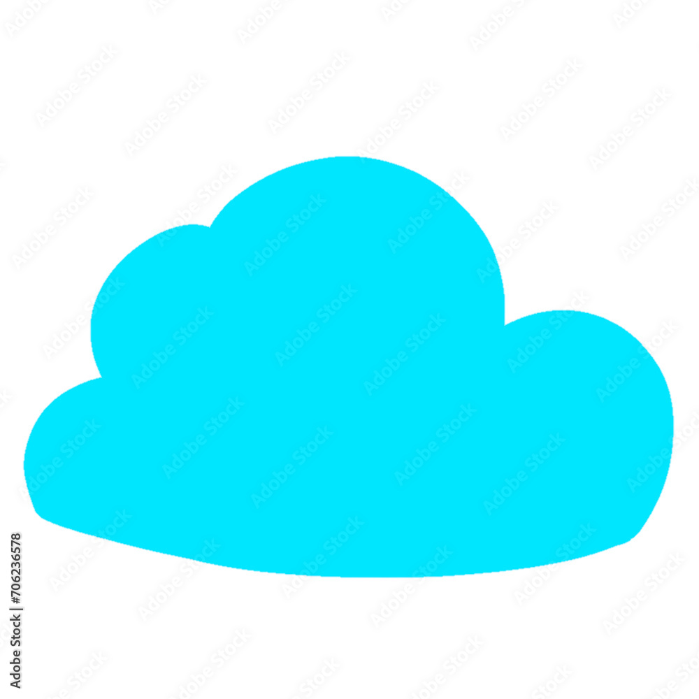 blue cloud on white background. blue cloud on white background.