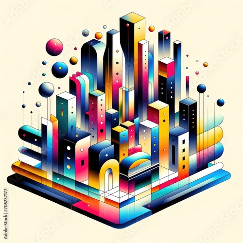 Futuristic Abstract City Dreams