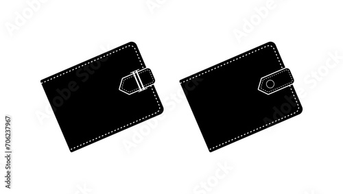 Personalized Wallet for Men, black isolated silhouette