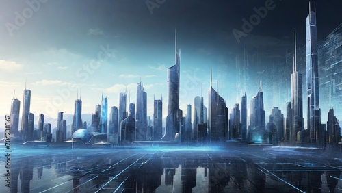 Hypergrid Skyline Pattern and the Cityscapes SUBLIMATION DESIGN PNG - DIGITAL DOWNLOAD v01 © Mr. Boriwat