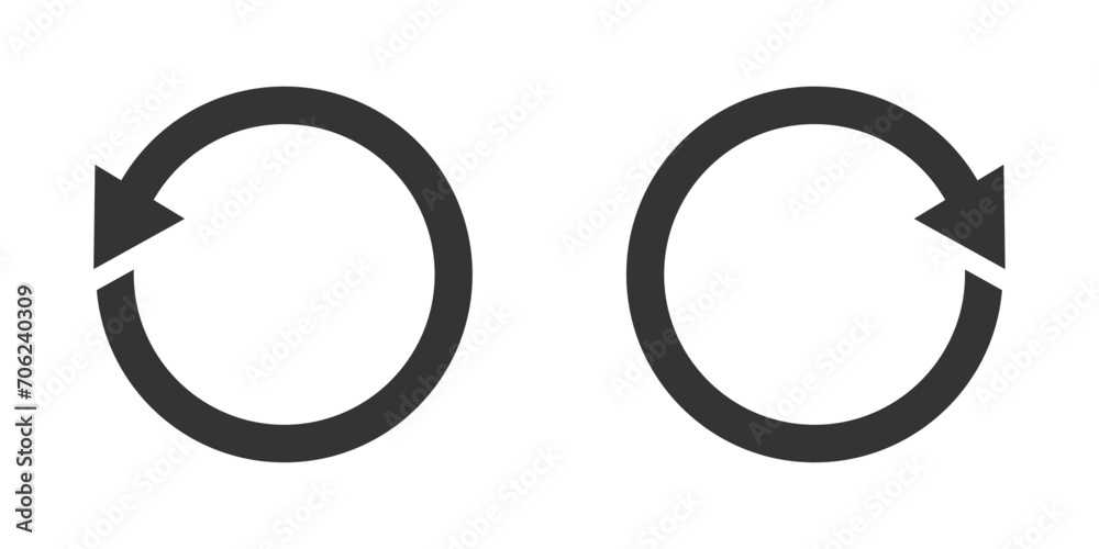 black left right rotate sign icon vector design black left right rotate sign icon vector design
