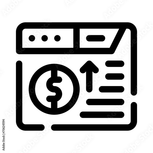 monetization line icon