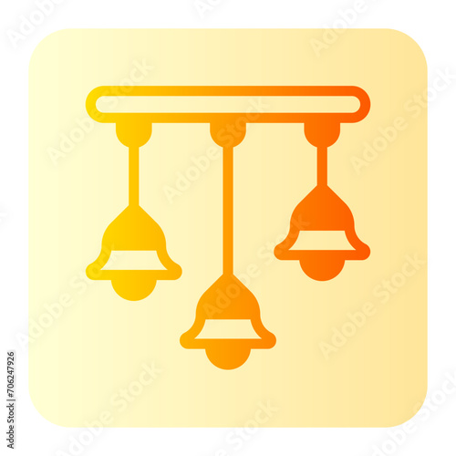 ceiling lamp gradient icon