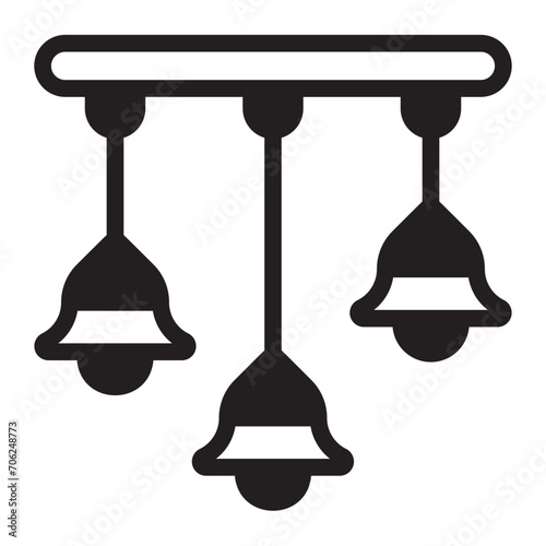 ceiling lamp glyph icon