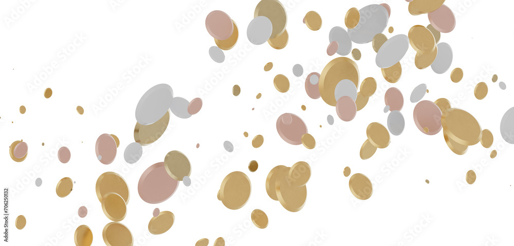 gold Bliss: Exquisite 3D Illustration of Blissful gold Confetti gold Bliss: Exquisite 3D Illustration of Blissful gold Confetti