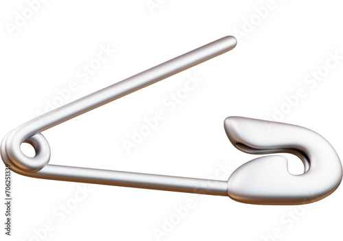PNG 3D Safety Pin icon isolated on a white background
 photo
