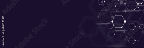 Abstract technology futuristic network with dark background. Vector illustration, Digital technology and science background.