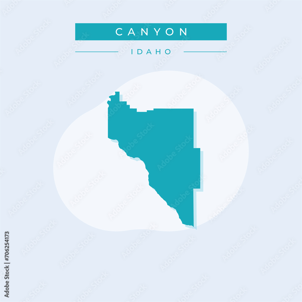 Vector illustration vector of Canyon map Idaho
