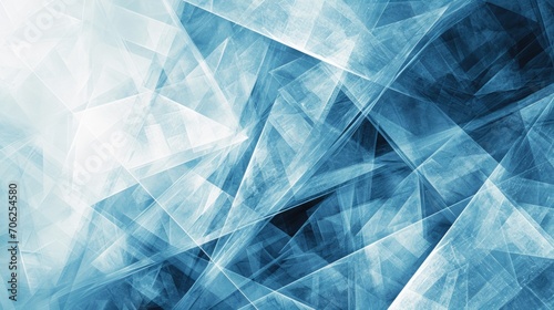 Modern abstract design of a blue background made of white material in the form of rhombuses