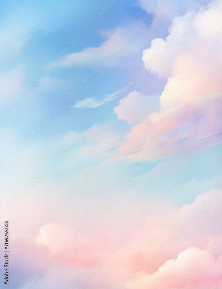 ultra-sharp, 4K, Hand painted watercolor pastel sky background