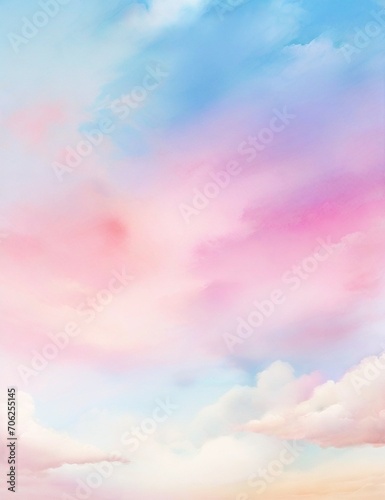 ultra-sharp, 4K, Hand painted watercolor pastel sky background
