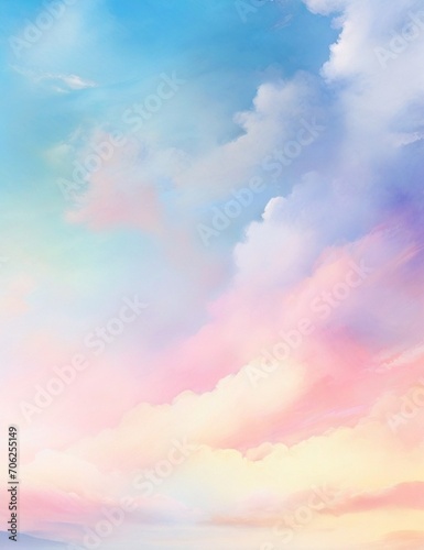 ultra-sharp, 4K, Hand painted watercolor pastel sky background