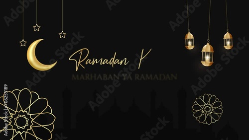 Welcoming the month of Ramadan Kareem animation. Marhaban ya Ramadan photo