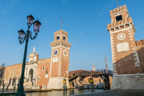 Venetian Arsenal entrance in Venice, Italy