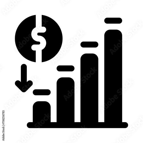economic crisis glyph icon