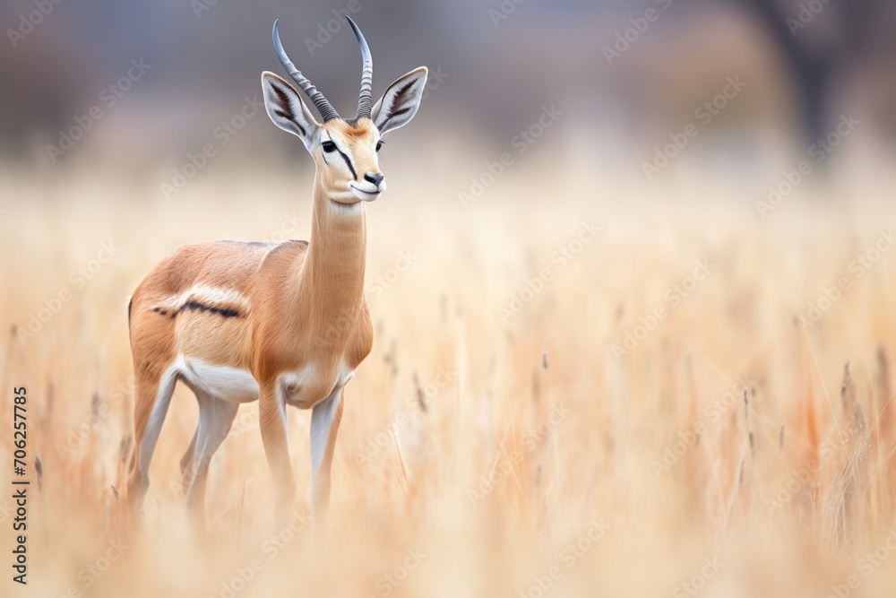 Fototapeta premium grazing gazelle, ears perked up