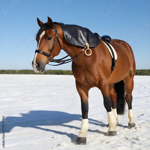horse in the snow © BestSong