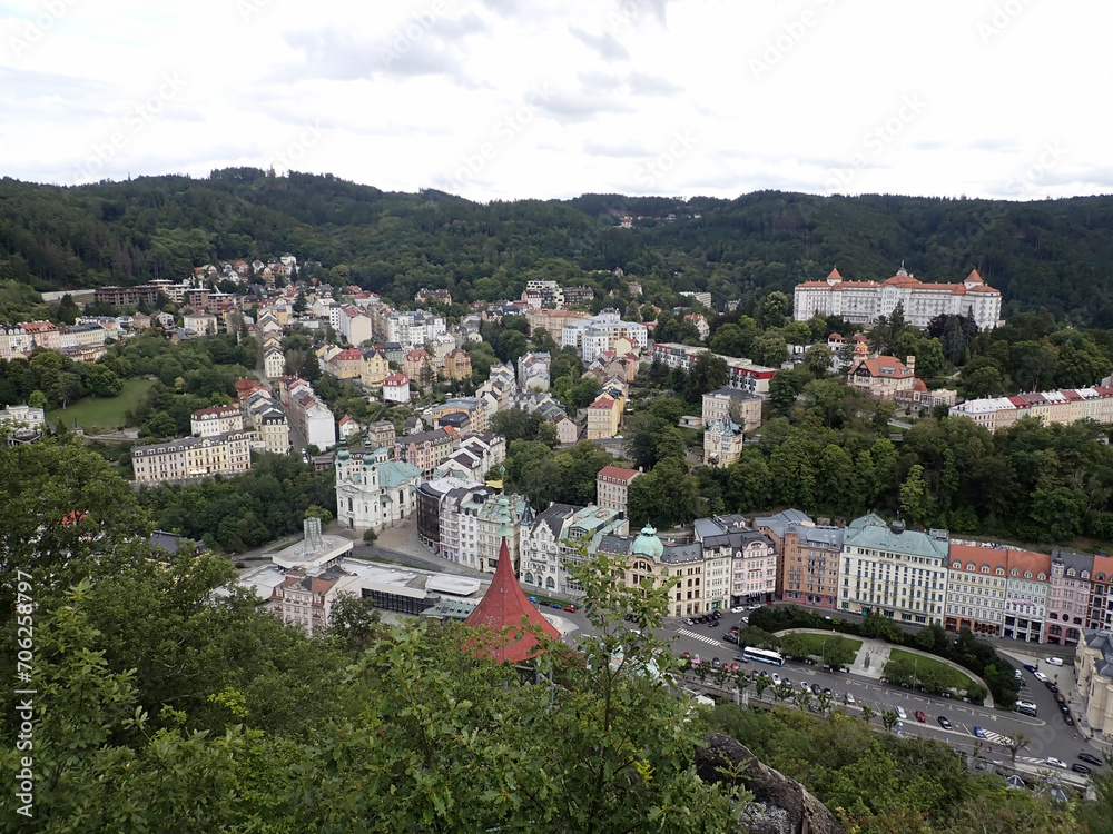 Fototapeta premium Townscape in Czech Karlovy Vary