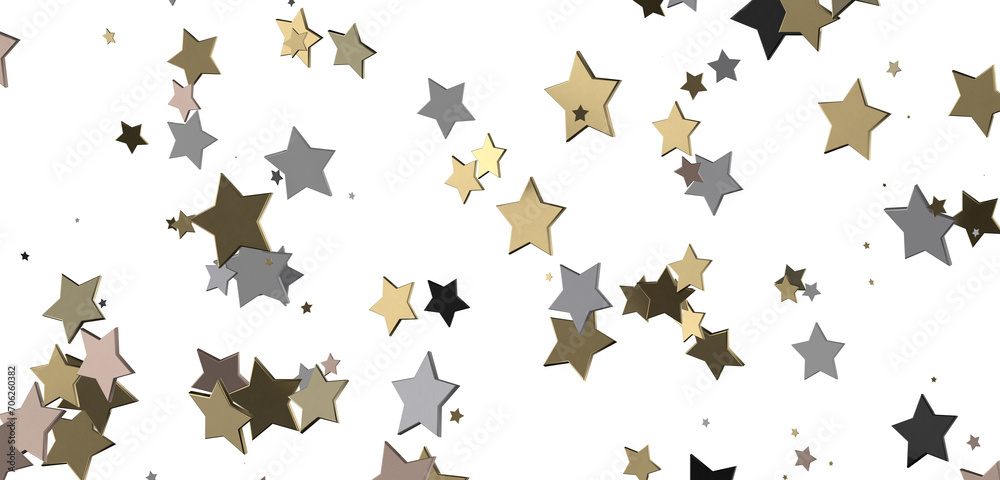 golden stars - 3d golden stars - 3d