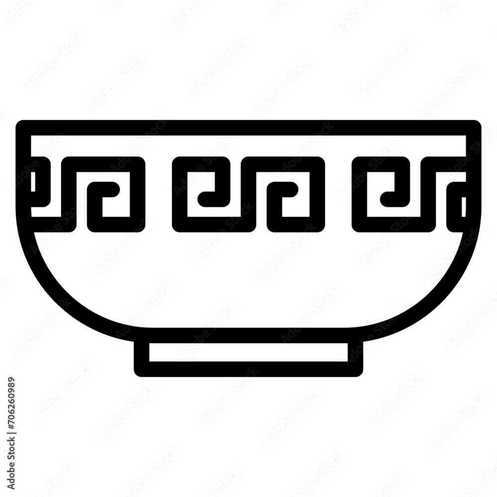 Chinese New Year Line Icon Noodles Chinese New Year Line Icon Noodles