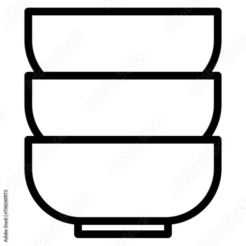 stack of bowls icon