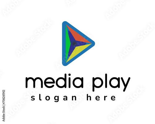 media play company logo design template Free Download media play company logo design template - GFXLoad