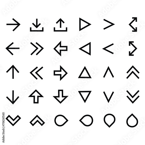  Arrow icon. Arrow vector collection. Arrow. Cursor. Modern simple arrows. Vector illustration