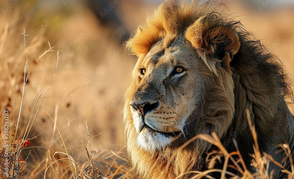Fototapeta premium 休憩するライオン